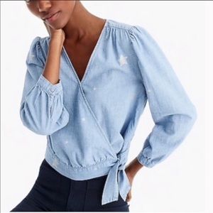 NWT J. Crew Denim Star Top